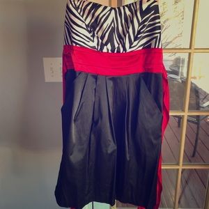 Zebra Strapless Dress